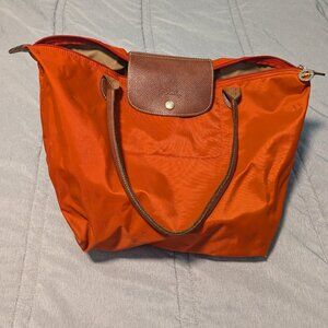 Orange Longchamp Tote Bag
